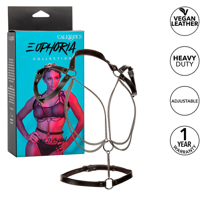 CALEXOTICS Euphoria Harnais Licol Multichaînes Premium - Aura Intime