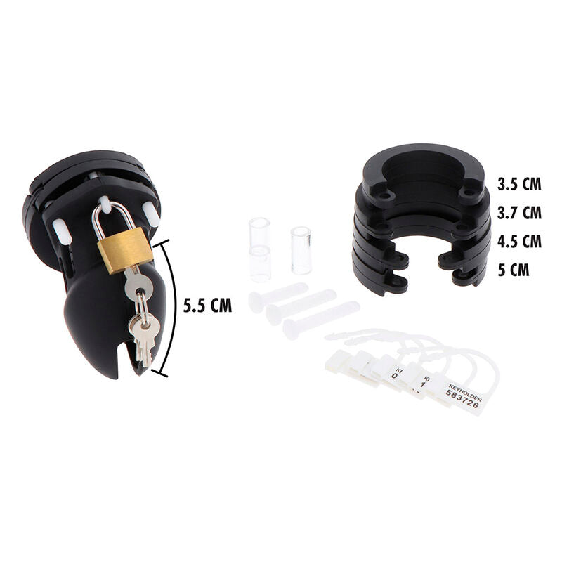 HIDDEN DESIRE Extreme Cage Chasteté Silicone Taille S Noir — vue alternative