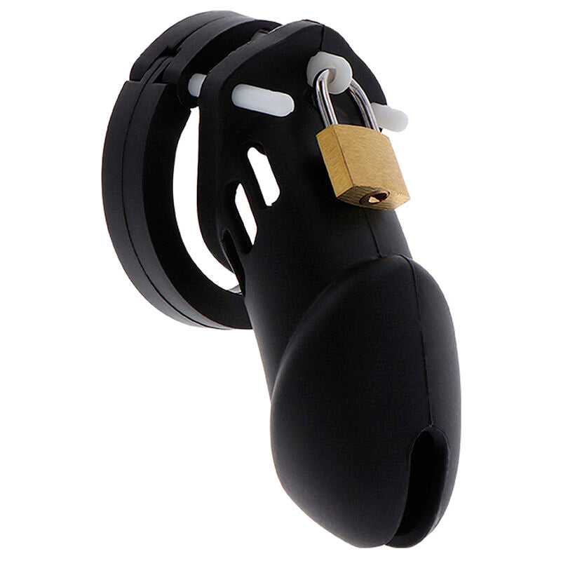 HIDDEN DESIRE Extreme Cage Chasteté Silicone Taille L Noir - Aura Intime