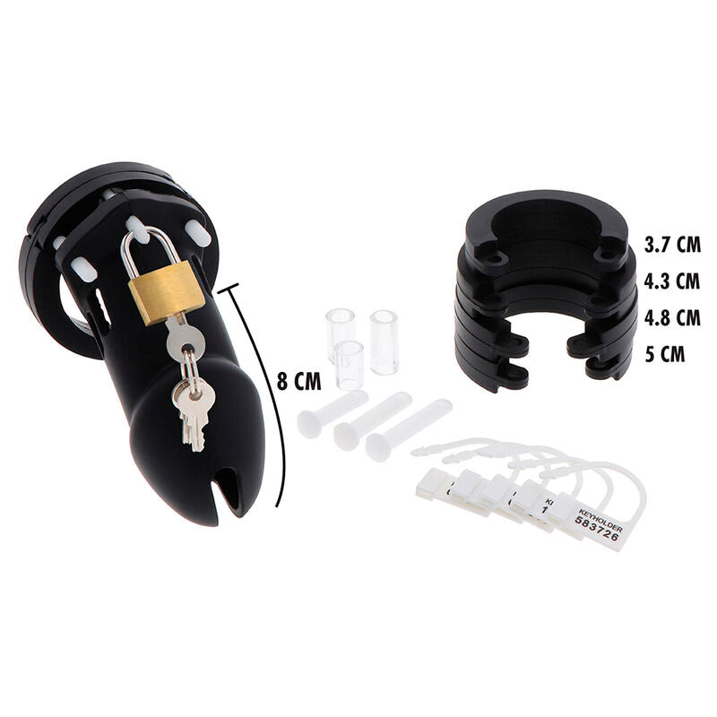 HIDDEN DESIRE Extreme Cage Chasteté Silicone Taille L Noir — vue alternative