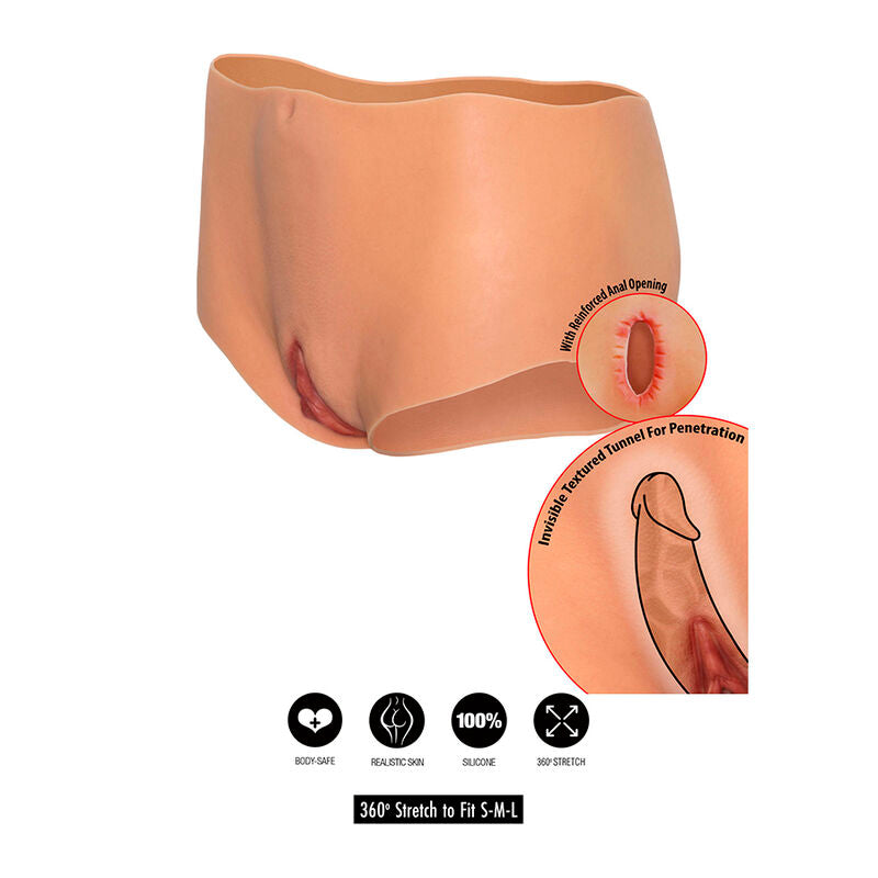 HIDDEN DESIRE Alter Ego Vagin Fesses Ouverts Culotte Taille Moyenne Chair — vue alternative