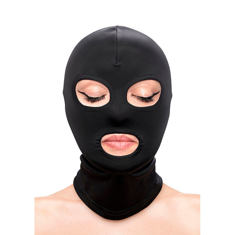 NS NOVELTIES Fetish & Fashion Cagoule Yeux Bouche Nylon Noir - Aura Intime