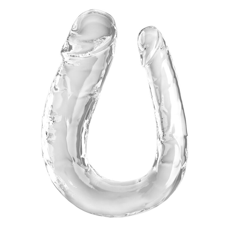 KING COCK DOUBLE TROUBLE DOUBLE GODE 44 CM TRANSPARENT - Aura Intime