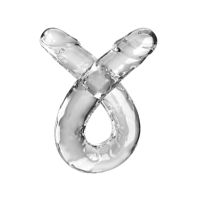 KING COCK DOUBLE TROUBLE DOUBLE GODE 46 CM TRANSPARENT - Aura Intime