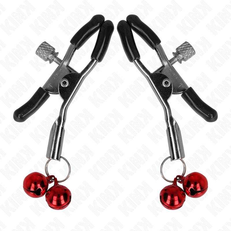 KINK NIPPLE GRIP Pince À Meton Double Cloche Rouge 6 Cm — vue détaillée