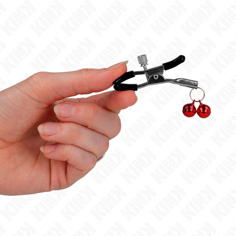 KINK NIPPLE GRIP Pince À Meton Double Cloche Rouge 6 Cm — vue alternative