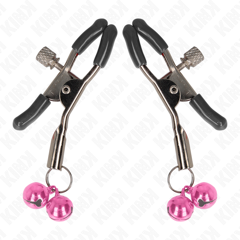 KINK NIPPLE GRIP Pince À Meton Double Cloche Rose 6 Cm — vue détaillée
