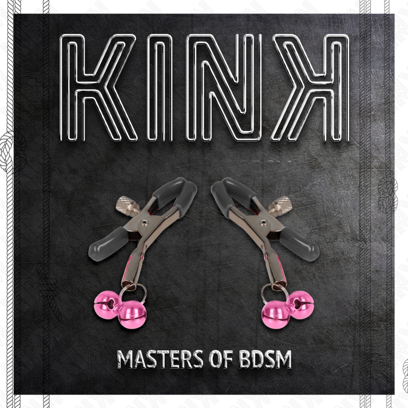 KINK NIPPLE GRIP Pince À Meton Double Cloche Rose 6 Cm — accessoires inclus