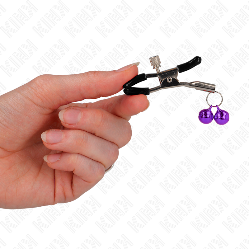 KINK NIPPLE GRIP Pince À Meton Double Cloche Violet 6 Cm — vue alternative