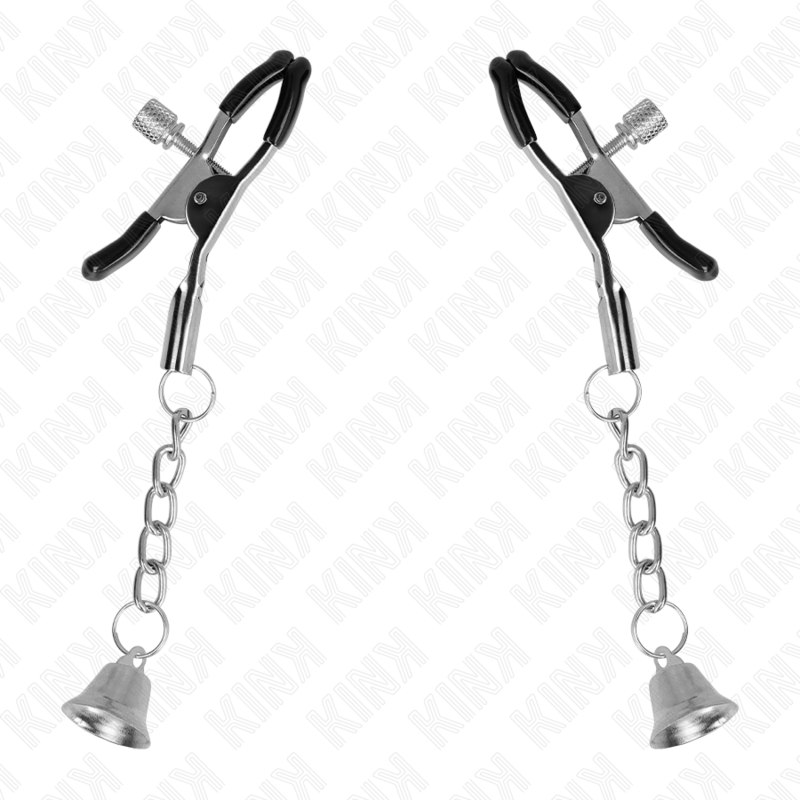 KINK NIPPLE GRIP Pinces À Téléton Pendentif Cloche Argent 6 Cm — vue détaillée