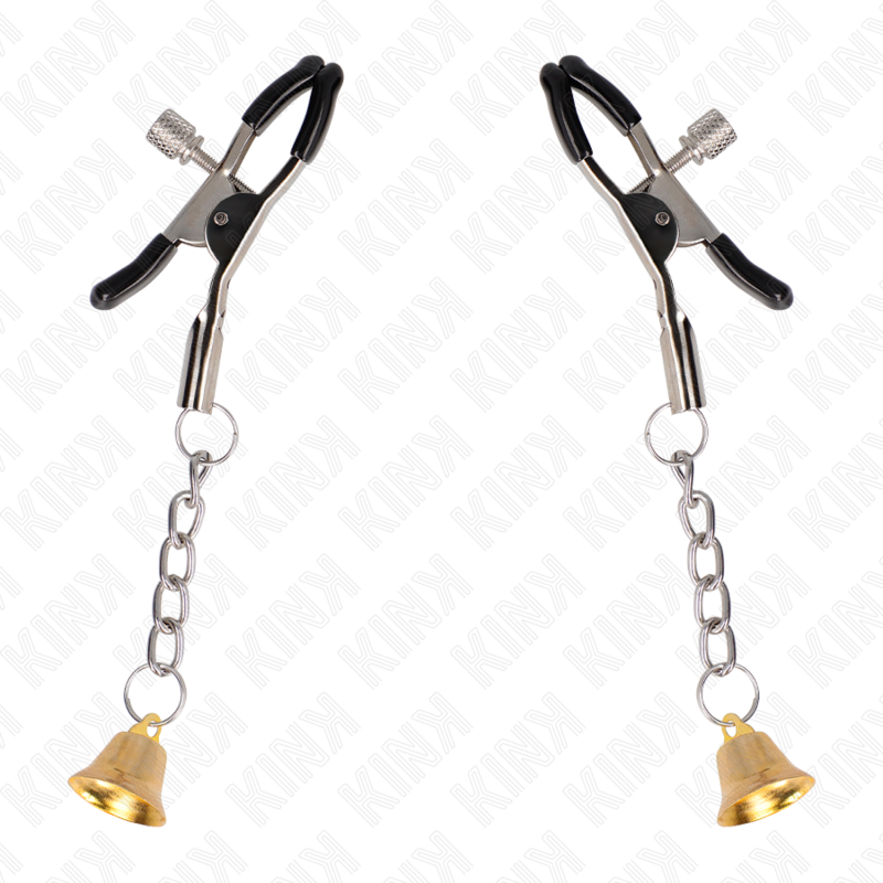 KINK NIPPLE GRIP Pinces À Télémon Pendentif Cloche Or 6 Cm — vue détaillée