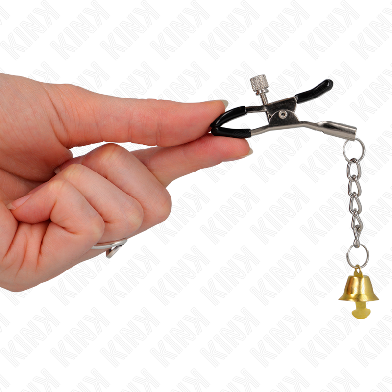 KINK NIPPLE GRIP Pinces À Télémon Pendentif Cloche Or 6 Cm — vue arrière
