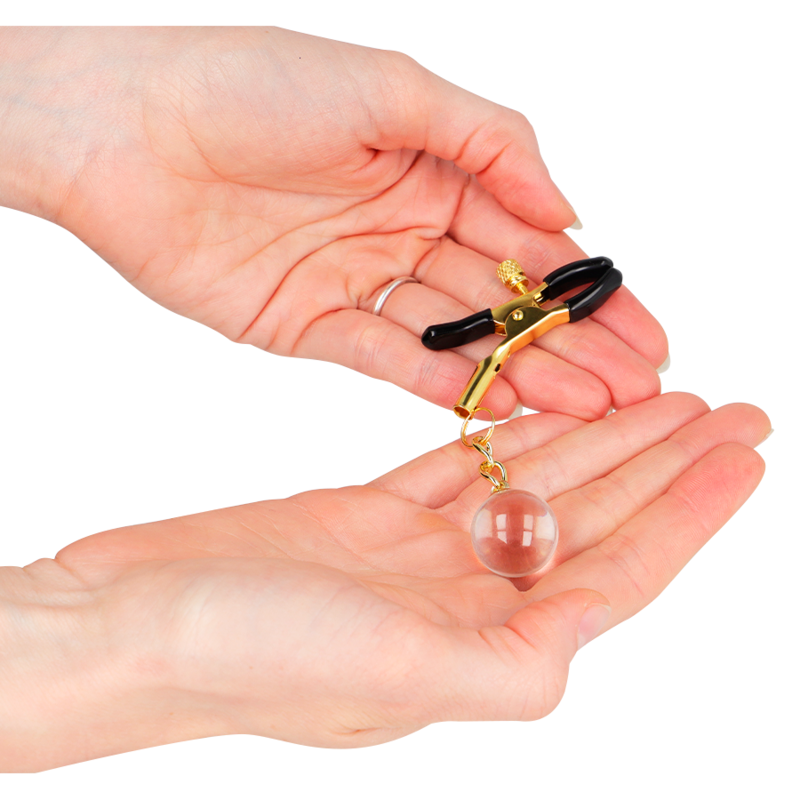KINK NIPPLE GRIP Pinces À Meton Billes Verre Or 6 Cm — vue alternative