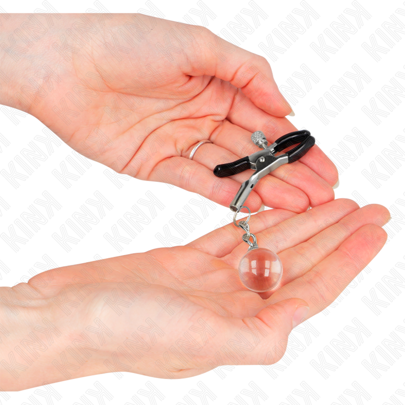 KINK NIPPLE GRIP Pinces À Meton Billes Verre Argent 6 Cm — vue alternative