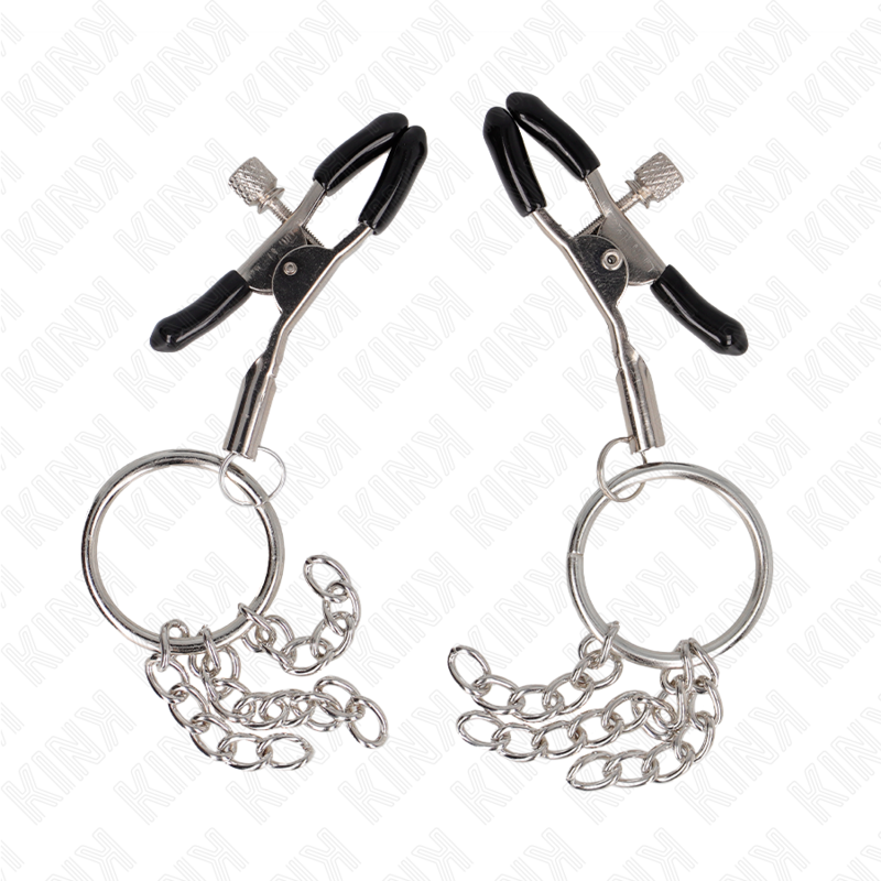 KINK NIPPLE GRIP Pince A Meton O Ring Petite Chaine Argent 6 Cm — vue détaillée
