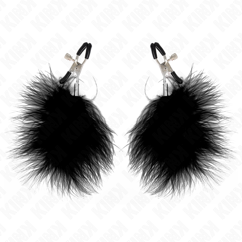 KINK NIPPLE GRIP Pince À Meton Plume Noir 7 Cm — vue détaillée