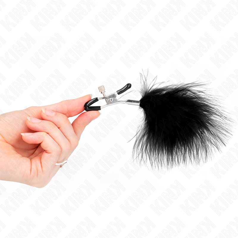 KINK NIPPLE GRIP Pince À Meton Plume Noir 7 Cm — vue alternative