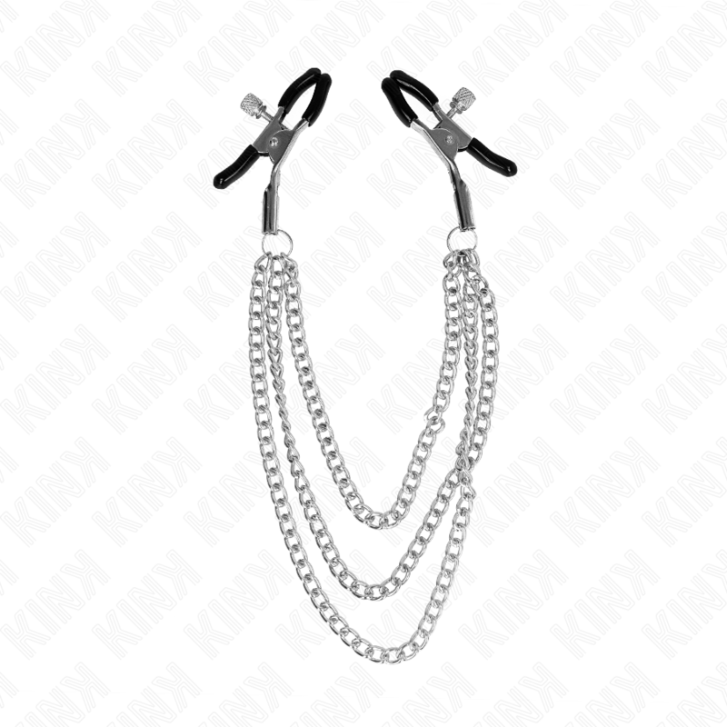KINK NIPPLE GRIP Pinces À Metelier 3 Chaînes Argent 20/23/28 Cm — vue détaillée