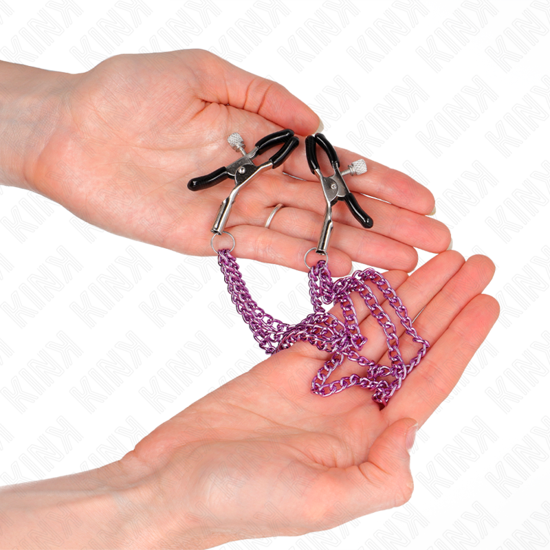 KINK NIPPLE GRIP Pinces À Metelier 3 Chaînes Violet 20/23/28 Cm — vue alternative