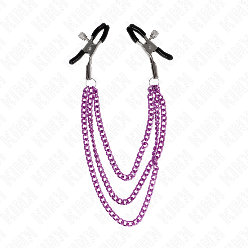 KINK NIPPLE GRIP Pinces À Metelier 3 Chaînes Violet 20/23/28 Cm — vue détaillée