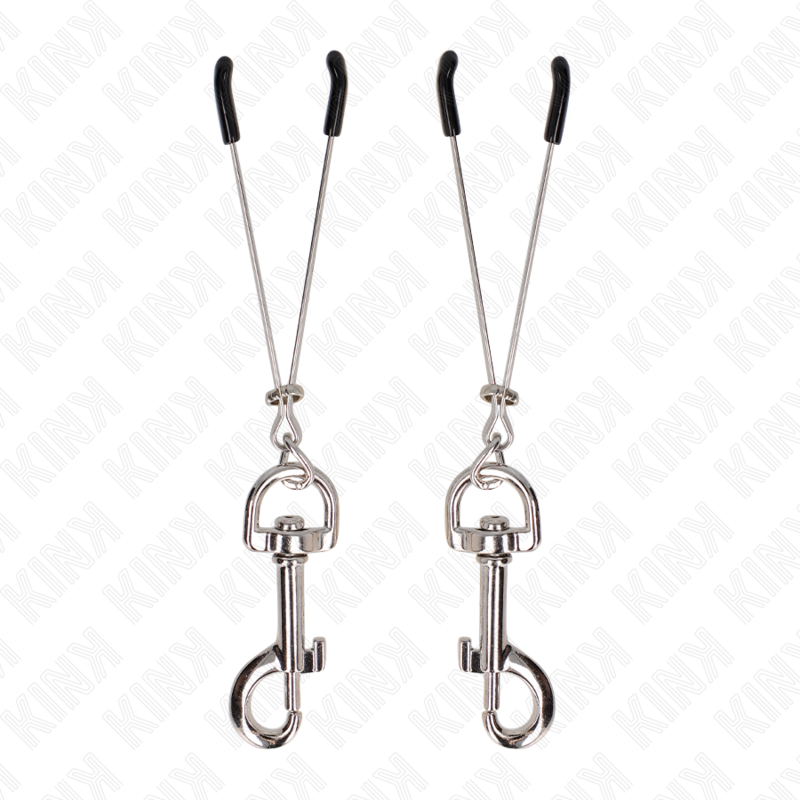 KINK NIPPLE GRIP Pince À Meton Crochet Fin Argent 7 Cm - Aura Intime