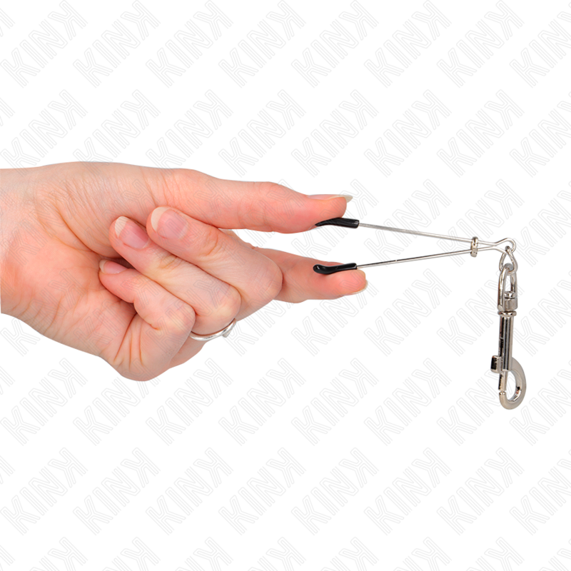 KINK NIPPLE GRIP Pince À Meton Crochet Fin Argent 7 Cm — vue arrière