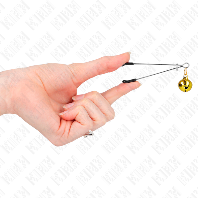 KINK NIPPLE GRIP Pinces À Téléphone Mince Cloche Or 7 Cm — vue arrière