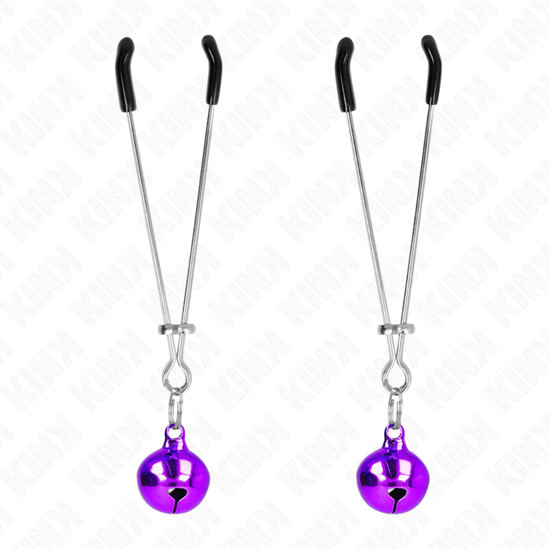 KINK NIPPLE GRIP Pinces À Téléphone Mince Cloche Violet 7 Cm - Aura Intime