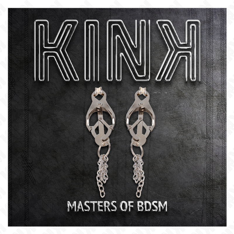 KINK NIPPLE GRIP Pinces À Metelles Trèfle Japonais Petites Chaînes Argent — accessoires inclus