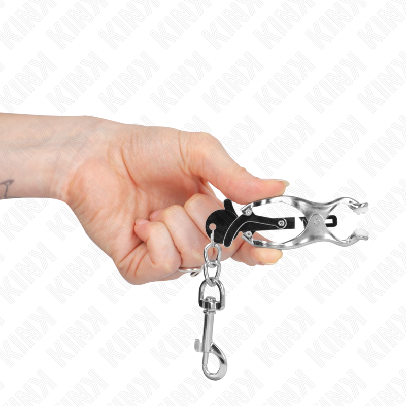 KINK NIPPLE GRIP Pinces À Metelles Trèfle Japonais Crochets Argent — vue arrière