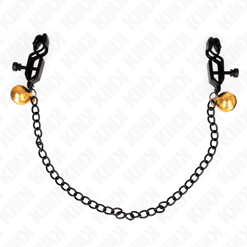 KINK NIPPLE GRIP Pinces À Meton Chaîne Plate Cloche Argent 30 Cm - Aura Intime