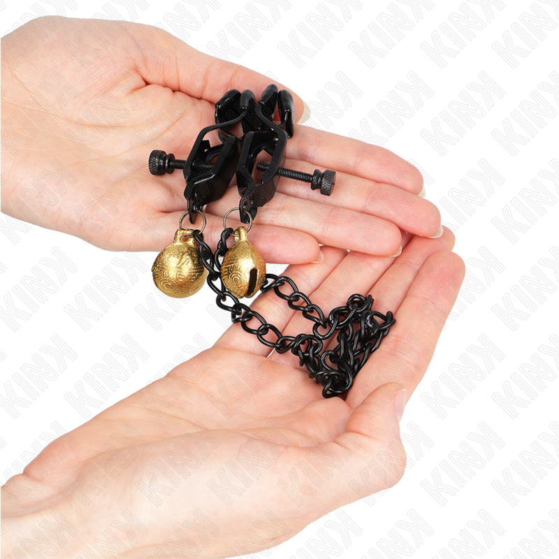 KINK NIPPLE GRIP Pinces À Meton Chaîne Plate Cloche Argent 30 Cm — vue alternative