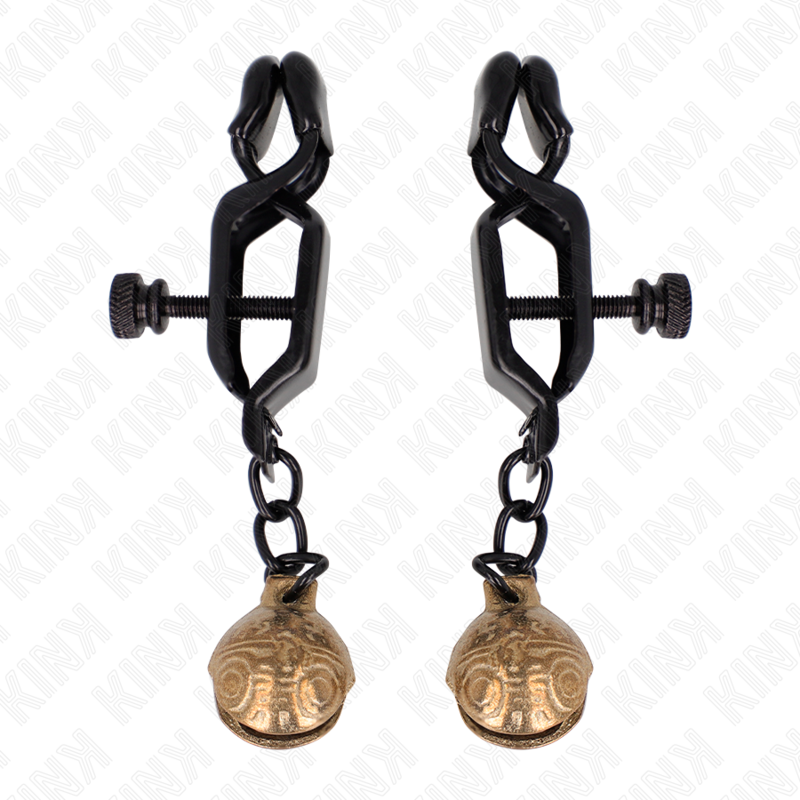 KINK NIPPLE GRIP Pinces À Metelons Style Cloche Noir 7 Cm - Aura Intime