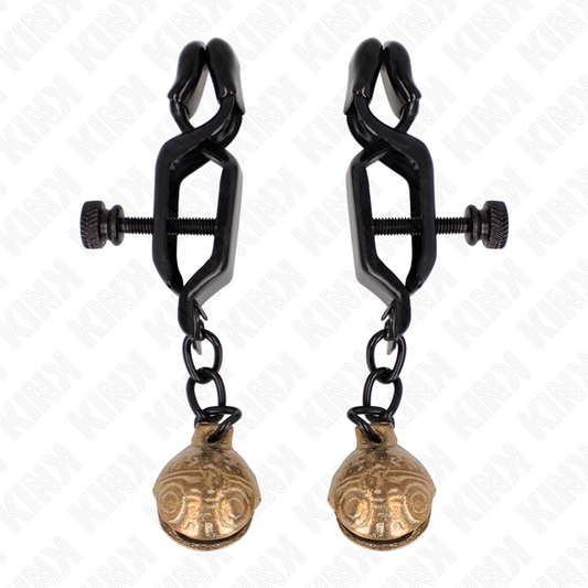 KINK NIPPLE GRIP Pinces À Metelons Style Cloche Noir 7 Cm - Aura Intime
