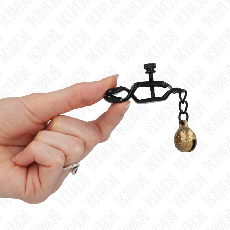 KINK NIPPLE GRIP Pinces À Metelons Style Cloche Noir 7 Cm — vue arrière
