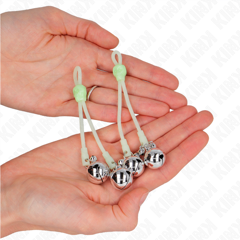 KINK NIPPLE GRIP Pinces À Teton Lumineuses Crâne Anneau Cloches Réglables ... — vue alternative