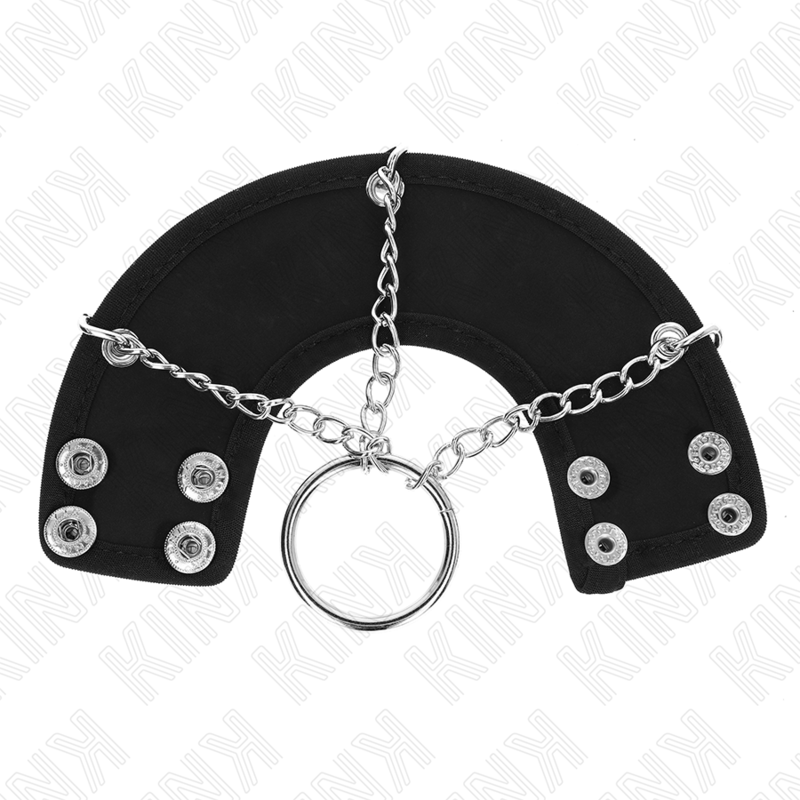 KINK RING POWER Anneau Pénis Chaîne 4 Cm 7 Cm Métal Ceinture Cuir — vue alternative