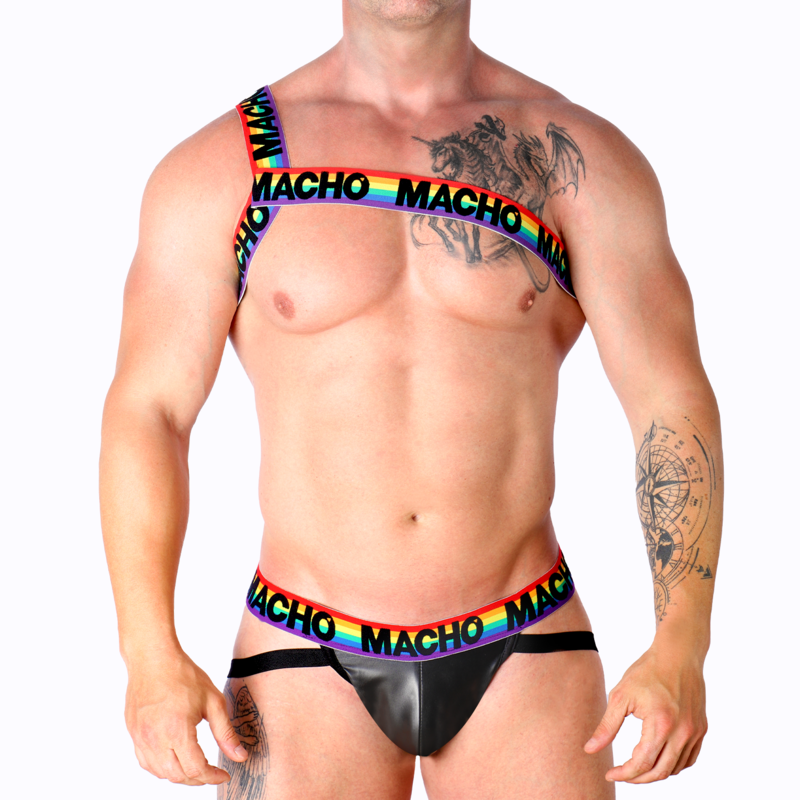 MACHO UNDERWEAR Harnais Romain Pride L/Xl - Aura Intime