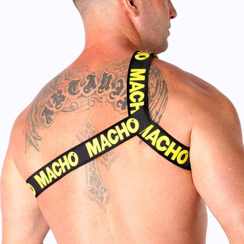 MACHO UNDERWEAR Harnais Romain Jaune S/M — vue alternative
