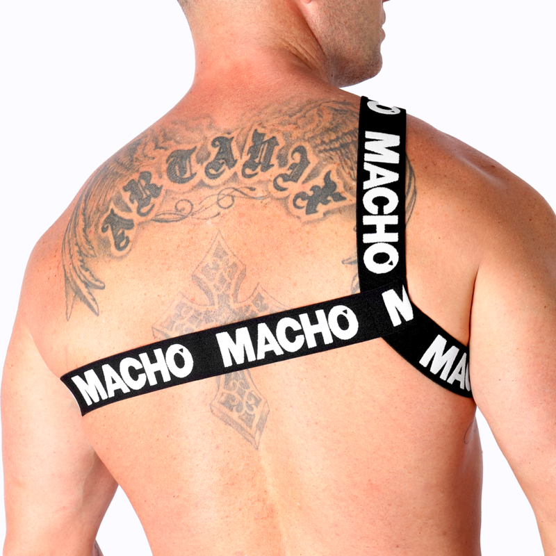 MACHO UNDERWEAR Harnais Romain Blanc S/M — vue détaillée