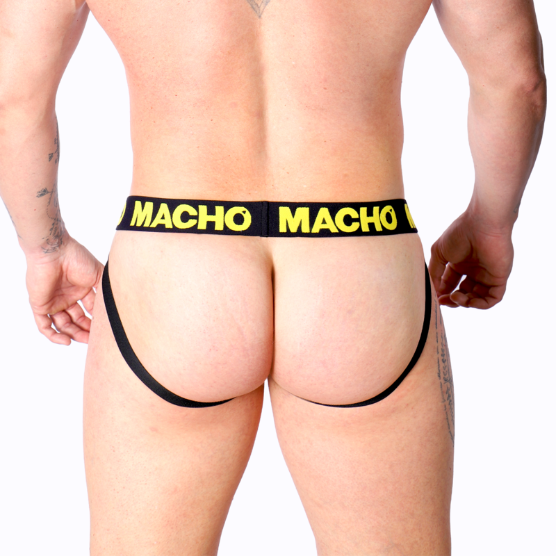 MACHO UNDERWEAR Mx25A Jock Lycra Jaune Xl — vue arrière