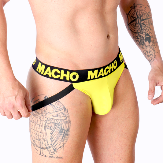 MACHO UNDERWEAR Mx25A Jock Lycra Jaune S - Aura Intime