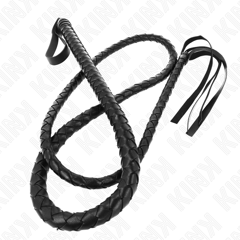 KINK IMPACT & TOUCH Fouet Long Serpent Noir 210 Cm — vue détaillée