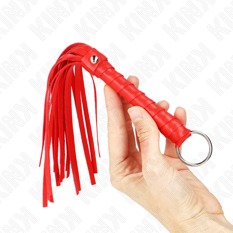 KINK IMPACT & TOUCH Mini Fouet Simple Rouge 28 Cm - Aura Intime