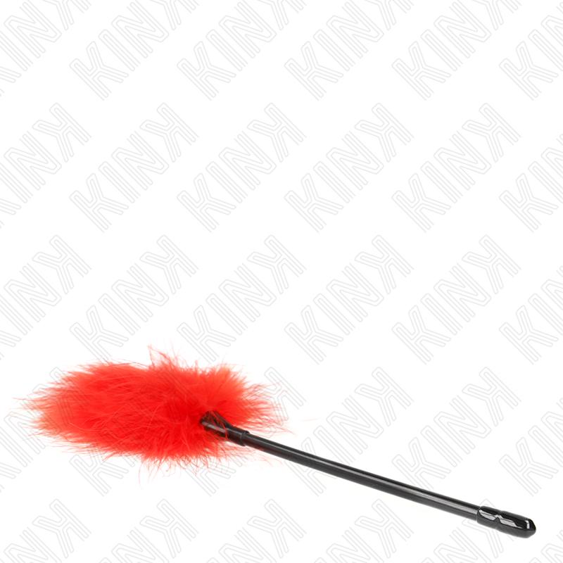 KINK IMPACT & TOUCH Plumes Tickle Rouges Utilisées Kit Bondage 27 Cm — vue arrière