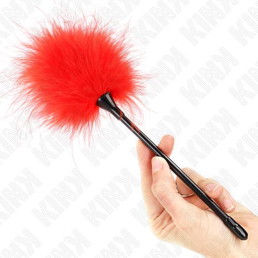 KINK IMPACT & TOUCH Plumes Tickle Rouges Utilisées Kit Bondage 27 Cm - Aura Intime