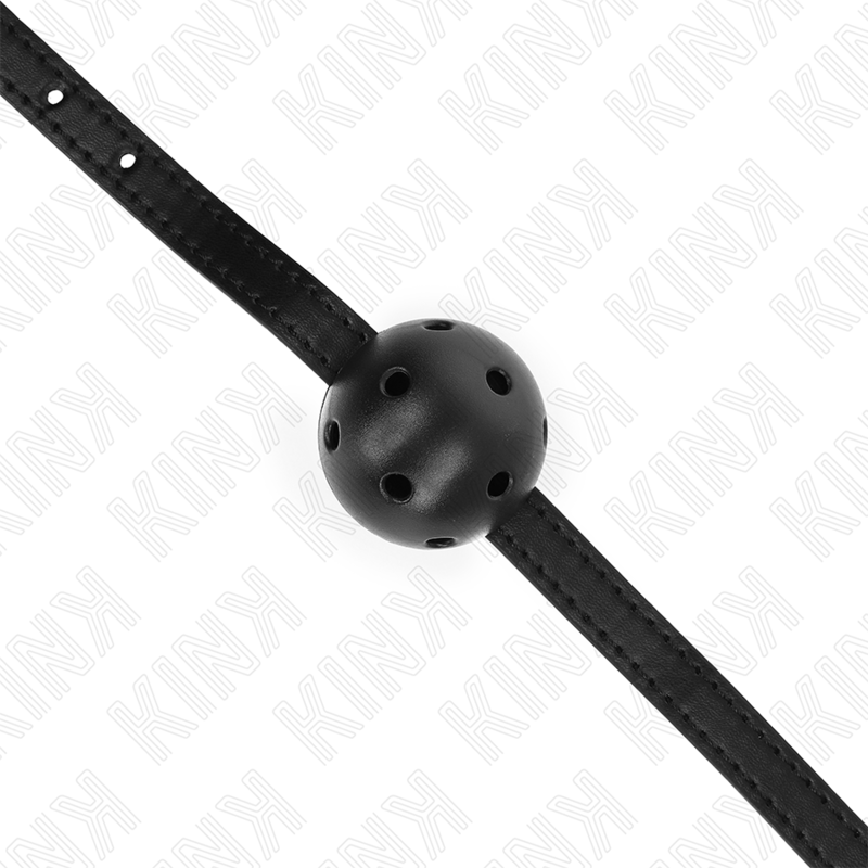 KINK COLLAR & GAG Balle Respirante Simplicity Noire 4,5 Cm Bag 62 X 1,5 Cm — vue arrière