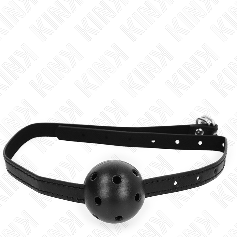 KINK COLLAR & GAG Balle Respirante Simplicity Noire 4,5 Cm Bag 62 X 1,5 Cm — vue alternative