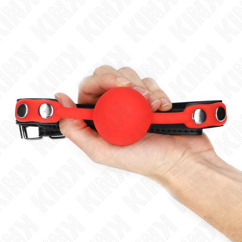 KINK COLLAR & GAG Boule Silicone Rouge 4 Cm Bag 60 X 2 Cm — vue arrière