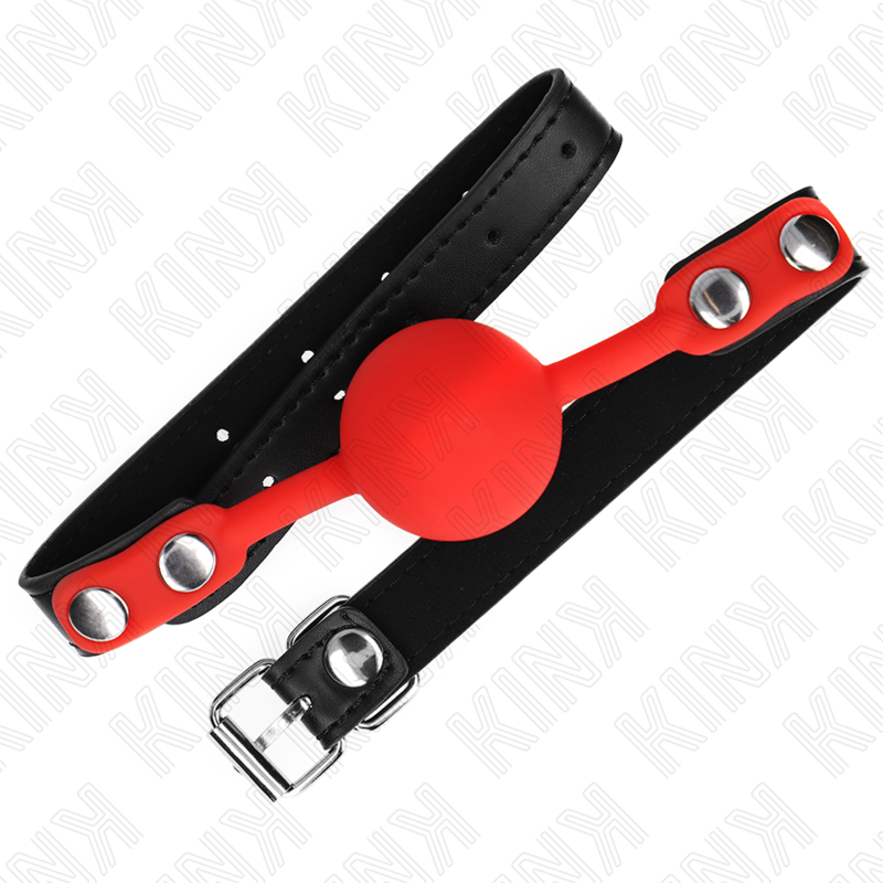 KINK COLLAR & GAG Boule Silicone Rouge 4 Cm Bag 60 X 2 Cm — vue détaillée